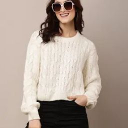 Women Round-Neck Ribbed Pullover-37