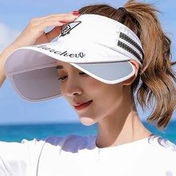Retractable Wide Brim Open Top Sun Visor Hat-image-44