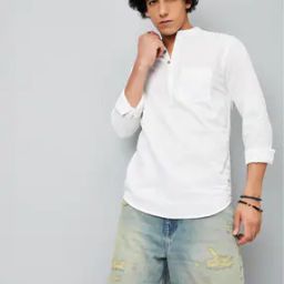 Men Cotton Short Kurta-image-6