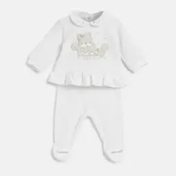 Round-Neck Embroidered Suit Set-picture-1