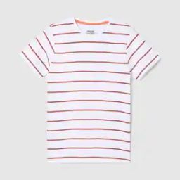 Boys Cotton Striped T-shirt-image-4