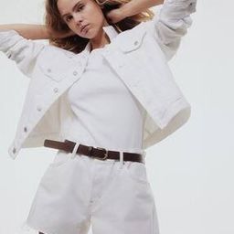 Women 90s Boyfriend Fit Low-Rise Denim Shorts-image-86