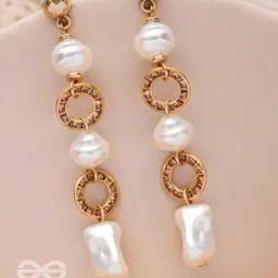 Women Champagne Whispers Embellished Drop Earrings-18