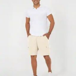 Men Regular Fit Cargo Shorts with Insert Pockets-image-34
