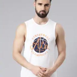 Typographic Print Sleeveless Vest-image-63