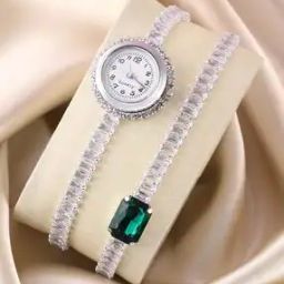 Women Analogue Wrist Watch with Stone-Studded Strap - SS25-HSWC6028-image-51