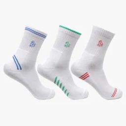 Pack of 3 Patterned Knit Ankle-Length Socks-0