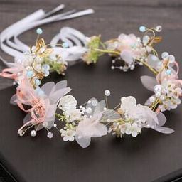 yellow chimes Floral-Design Stone-Studded Hair Band-picture-41