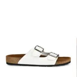 Double-Strap Slip-On Sandals with Buckle Closure-image-87