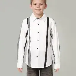 Boys Striped Regular Fit Shirt-image-47