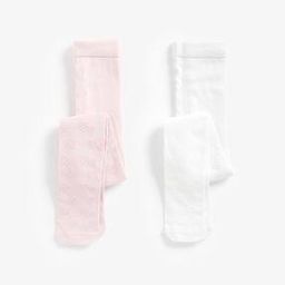 mothercare Girls Pack of 2 Hosiery Embroidered Tights-picture-5