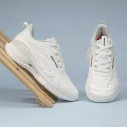 Women Knitted Walking Shoes with Lace Fastening-image-2