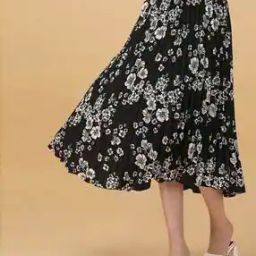 Women Floral Print A-Line Skirt-image-1