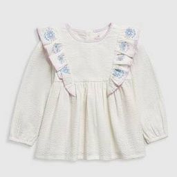 mothercare Girls Embroidered Relaxed Fit Top with Frill Accent-picture-29