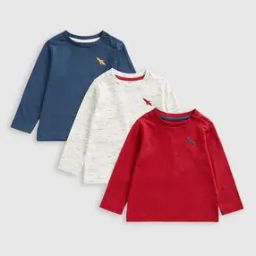 Boys Pack of 3 Relaxed Fit Crew-Neck Cotton T-Shirts-picture-35