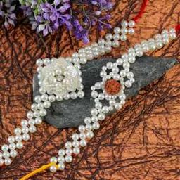 Set of 2 Pearl-Beaded Tie-Up Rakhis-image-21