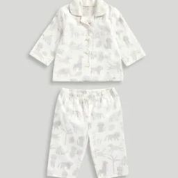 Unisex Animal Print Cotton Shirt & Pyjamas Set-14