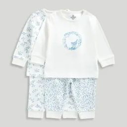 Girls Set of 2 Floral Print Cotton T-Shirts & Joggers Set-47