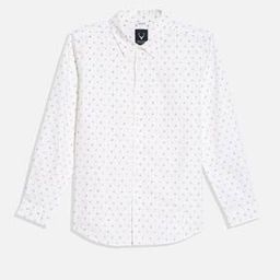 Men Micro Print Slim Fit Shirt with Spread Collar-image-10