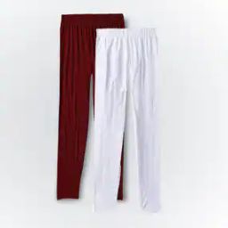 Pack of 2 Elasticated Waist Basic Leggings-image-90