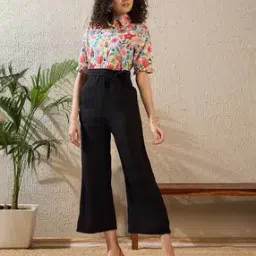 Women Floral Elbow Length Sleeve Jumpsuit-picture-39