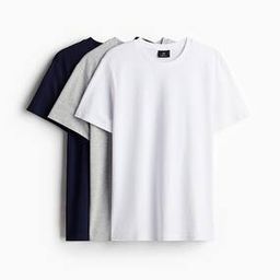 Men Pack of 3 Regular Fit Crew-Neck T-Shirts-picture-16