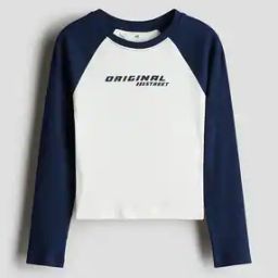 Girls Ribbed Cotton Tshirt-image-2