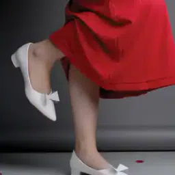 shoetopia Women Bow Pattern Chunky Heeled Pumps-picture-5