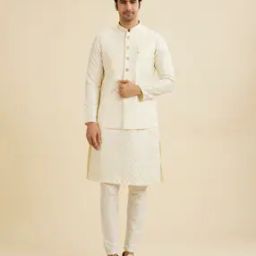 Men Embroidery Regular Fit Nehru jacket-image-6