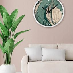 olive tree Wall Clock Round Analog image 1