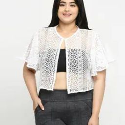 Lace Open-Front Shrug-52