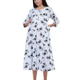 Checked A-line Dress-image-54