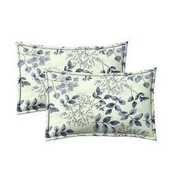 Set of 2 Leaf Print Pillow Covers 27" x 17"-image-29
