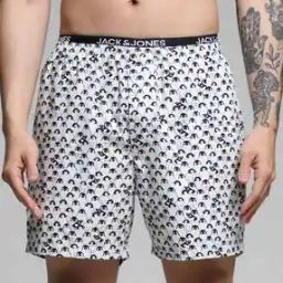 Men Printed Boxers with Elasticated Waist-image-103