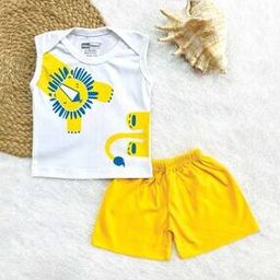 Graphic Print Shorts & T-Shirt Set-picture-49