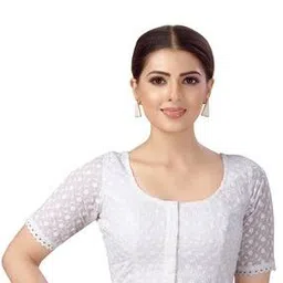 Embroidered Front-Open Blouse-46