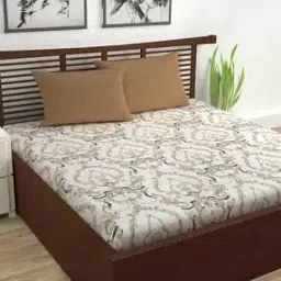 Geometric Printed Flat Bedsheet-19