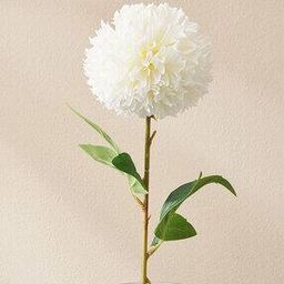 Festoon Ivory Artificial Chrysanthemum Flower Stick - 63cm-50