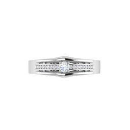 White Gold Diamond-Studded Ring-image-82
