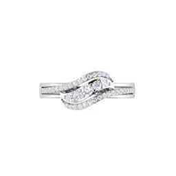 White Gold Diamond-Studded Ring-image-33