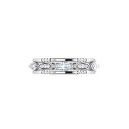 White Gold Diamond-Studded Ring-image-44