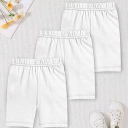 Girls Pack of 3 Cotton Cycling Shorts-image-110
