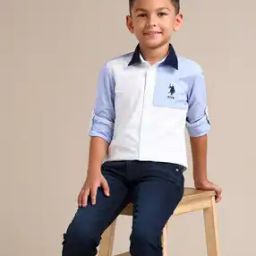 Boys Colourblock Regular Fit Shirt-27