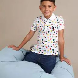 Boys Printed Regular Fit Polo T-Shirt-image-18
