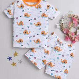 Printed Round-Neck T-Shirt & Pants Set-picture-32