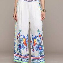 Women Malibu Floral Print Straight Fit Palazzo-image-2
