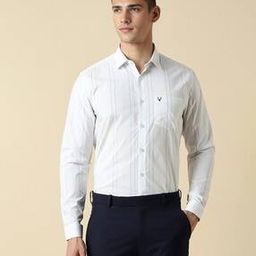 Men Striped Slim Fit Shirt with Patch Pocket-image-94