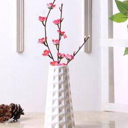 Handcrafted Waffle Design Ceramic Vase-image-78