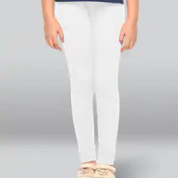Girls Cotton Elastane Stretch Slim Fit Leggings-image-53