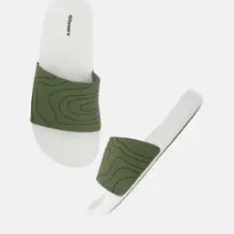Men Colourblock Open-Toe Slip-On Slides-4